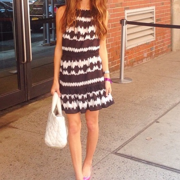 Joe Fresh Black and White Print Halter Dress - Picture 3 of 4